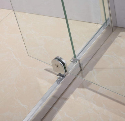 Finger Pull Wall to Wall Shower Screen By Della Francesca