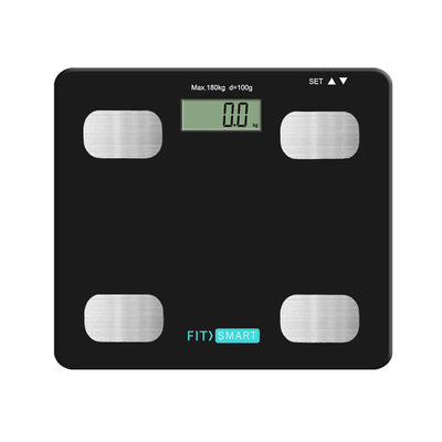 Fit Smart Electronic Floor Body Scale Black Digital LCD Glass Tracker Bathroom Payday Deals