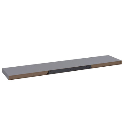 Floating Wall Shelves 2 pcs Grey 120x23.5x3.8 cm MDF Payday Deals