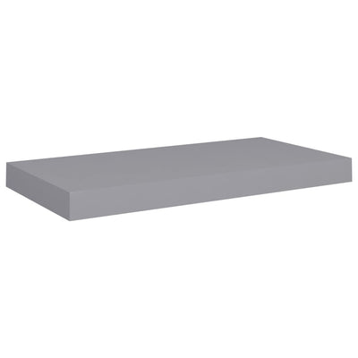 Floating Wall Shelves 2 pcs Grey 50x23x3.8 cm MDF Payday Deals