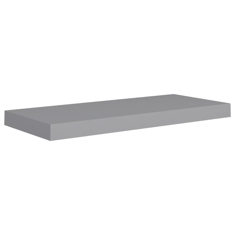 Floating Wall Shelves 2 pcs Grey 60x23.5x3.8 cm MDF Payday Deals