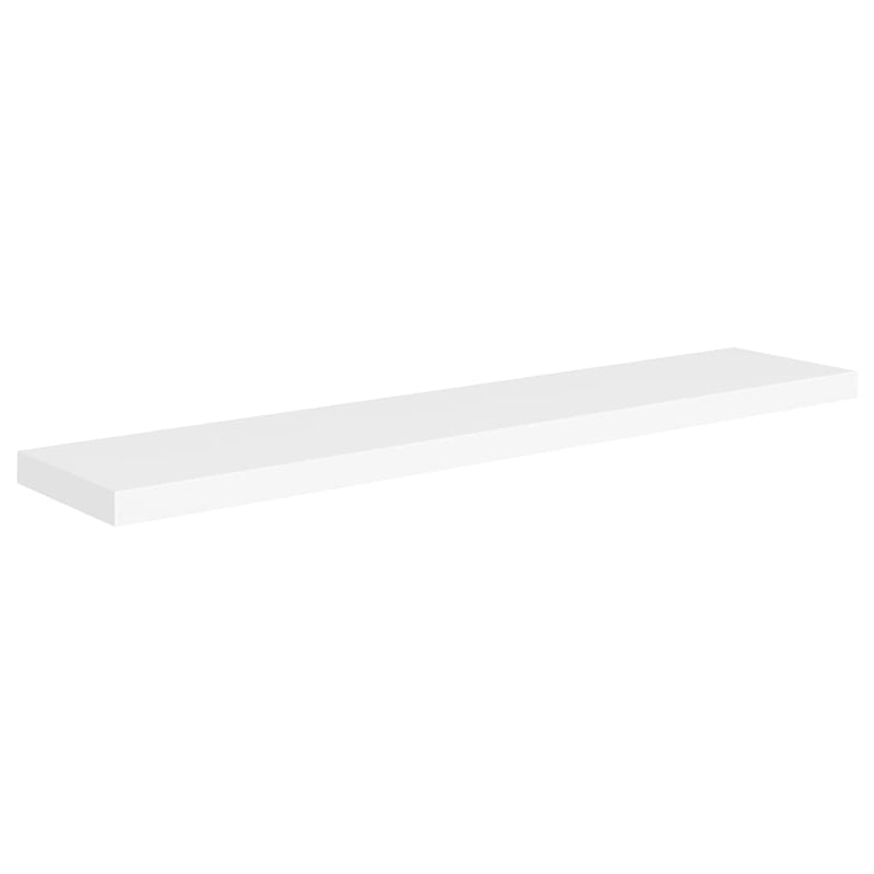 Floating Wall Shelves 2 pcs White 120x23.5x3.8 cm MDF Payday Deals