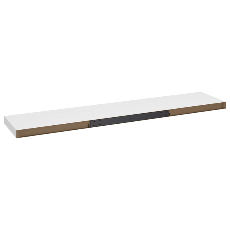 Floating Wall Shelves 2 pcs White 120x23.5x3.8 cm MDF Payday Deals