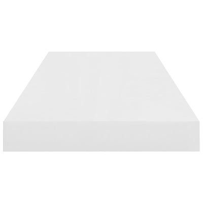 Floating Wall Shelves 4 pcs High Gloss White 60x23.5x3.8 cm MDF Payday Deals