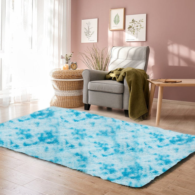 Floor Rug Shaggy Rugs Soft Large Carpet Area Tie-dyed Maldives 140x200cm Payday Deals