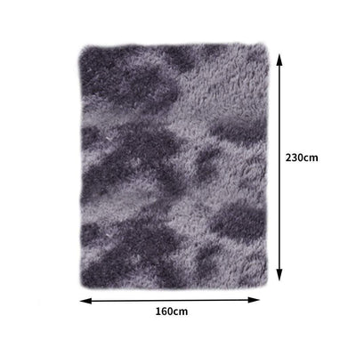 Floor Rug Shaggy Rugs Soft Large Carpet Area Tie-dyed Midnight City 160x230cm