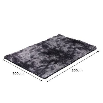 Floor Rug Shaggy Rugs Soft Large Carpet Area Tie-dyed Midnight City 200x300cm Payday Deals