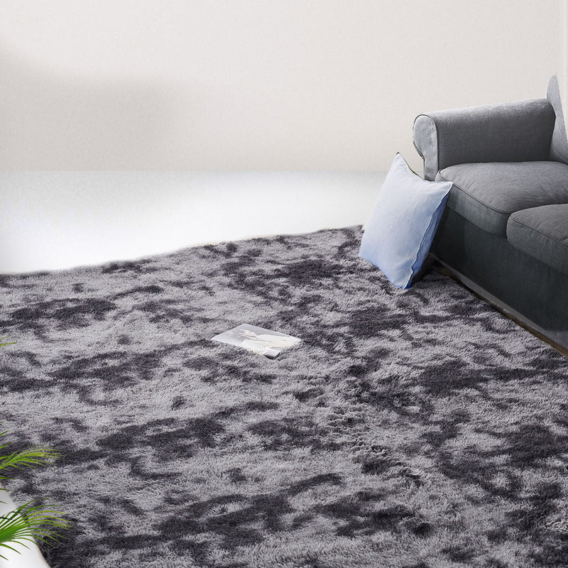 Floor Rug Shaggy Rugs Soft Large Carpet Area Tie-dyed Midnight City 200x300cm Payday Deals