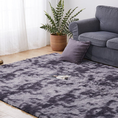 Floor Rug Shaggy Rugs Soft Large Carpet Area Tie-dyed Midnight City 80x120cm Payday Deals