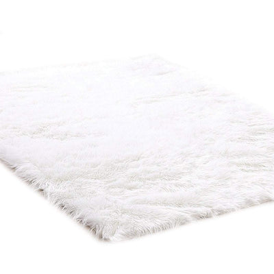 Floor Rugs Sheepskin Shaggy Rug Area Carpet Bedroom Living Room Mat 160X230 White