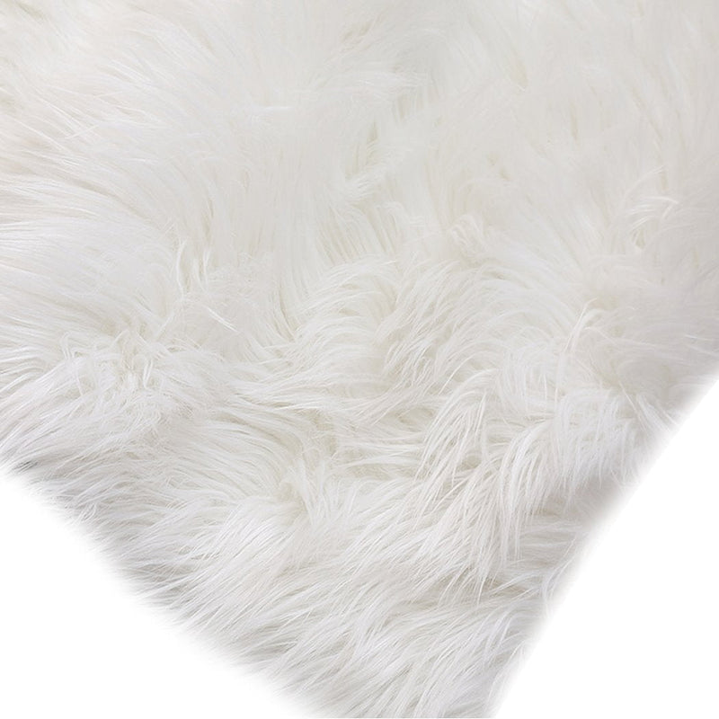 Floor Rugs Sheepskin Shaggy Rug Area Carpet Bedroom Living Room Mat 80X150 White Payday Deals