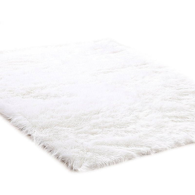 Floor Rugs Sheepskin Shaggy Rug Area Carpet Bedroom Living Room Mat 80X150 White Payday Deals
