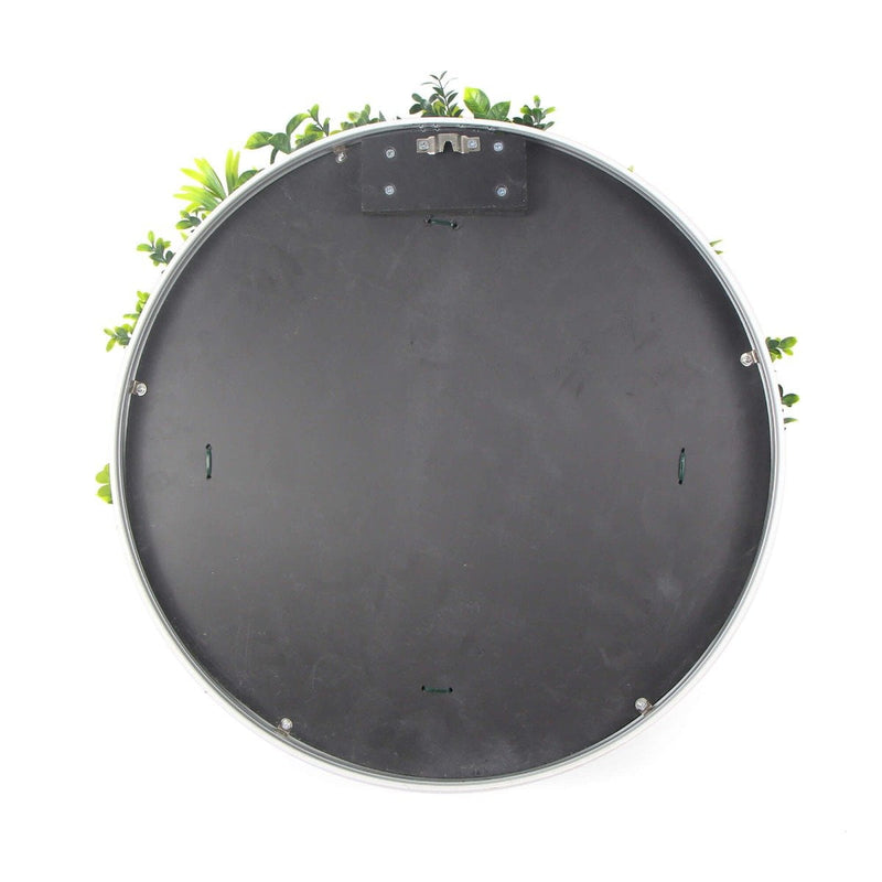 Flowering White Artificial Green Wall Disc UV Resistant 50cm (White Frame) Payday Deals