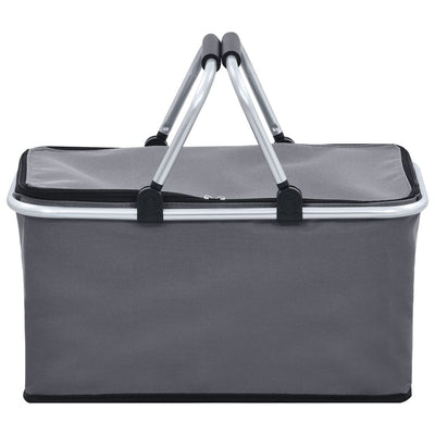 Foldable Cool Bag Grey 46x27x23 cm Aluminium Payday Deals
