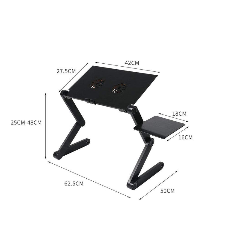 Foldable Laptop Desk Adjustable Sofa Table Tray Stand Mouse Pad Portable Cooling Payday Deals