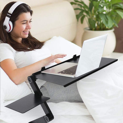 Foldable Laptop Desk Adjustable Sofa Table Tray Stand Mouse Pad Portable Cooling Payday Deals