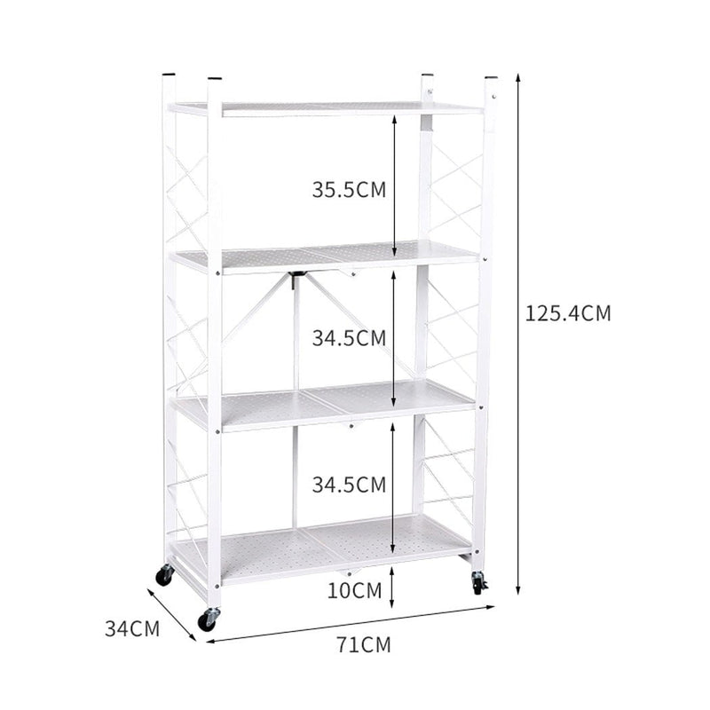 Foldable Shelf Display Storage Rack Bookshelf Bookcase Organiser Kitchen Bedroom Payday Deals