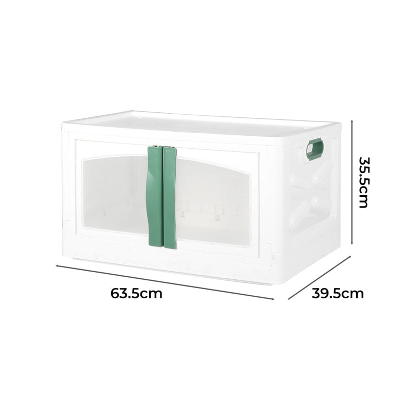 Foldable Storage Box Stackable Container 85L Moveable Toy Wardrobe Organiser Payday Deals