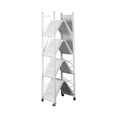 Foldable Storage Shelf Display Rack Bookshelf Bookcase Shelving Metal Organiser Payday Deals