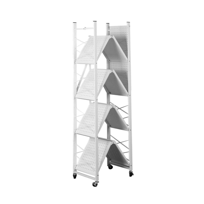 Foldable Storage Shelf Display Rack Bookshelf Bookcase Shelving Metal Organiser Payday Deals