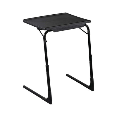 Foldable Table Adjustable Tray Laptop Desk with Removable Cup Holder-Black Payday Deals