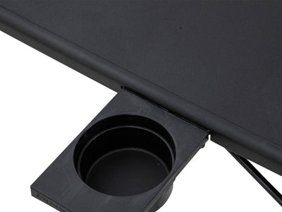 Foldable Table Adjustable Tray Laptop Desk with Removable Cup Holder-Black Payday Deals