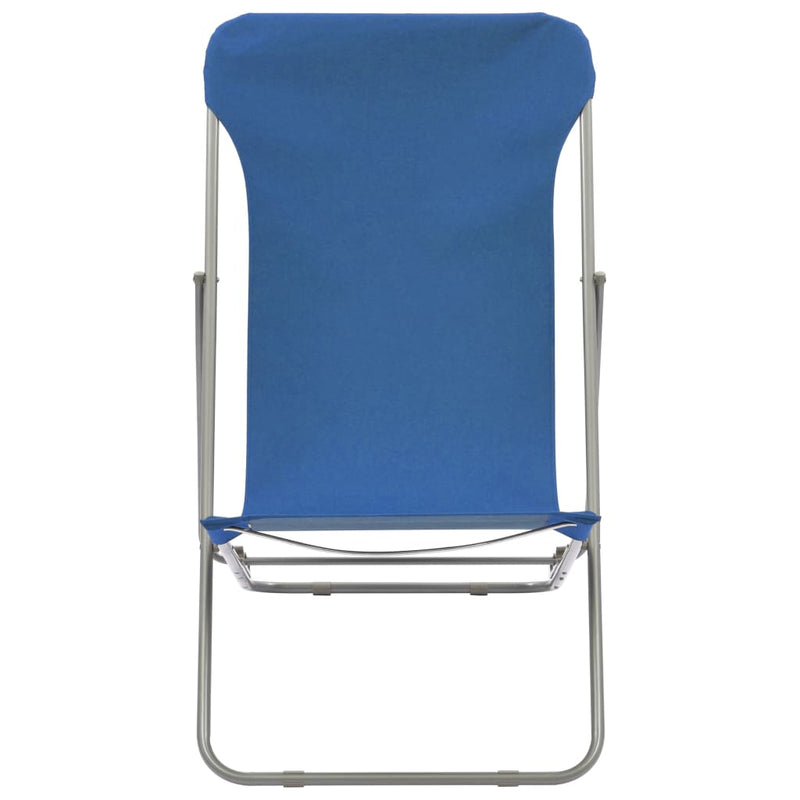 Folding Beach Chairs 2 pcs Steel and Oxford Fabric Blue Payday Deals