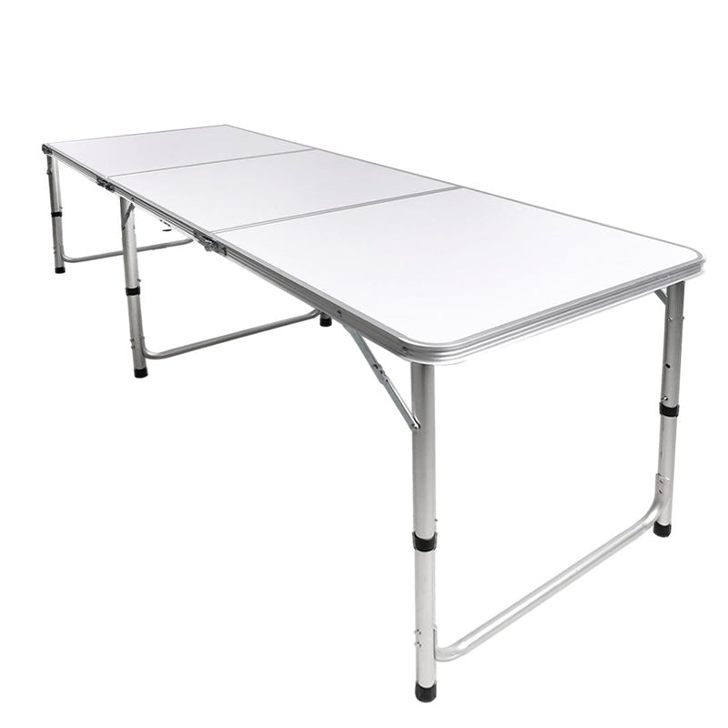 Folding Camping Table Aluminium Portable Picnic Outdoor Foldable Tables 180cm Payday Deals