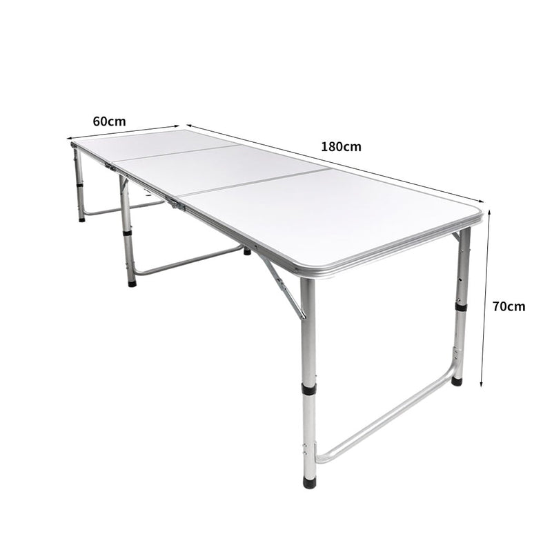 Folding Camping Table Aluminium Portable Picnic Outdoor Foldable Tables 180cm Payday Deals