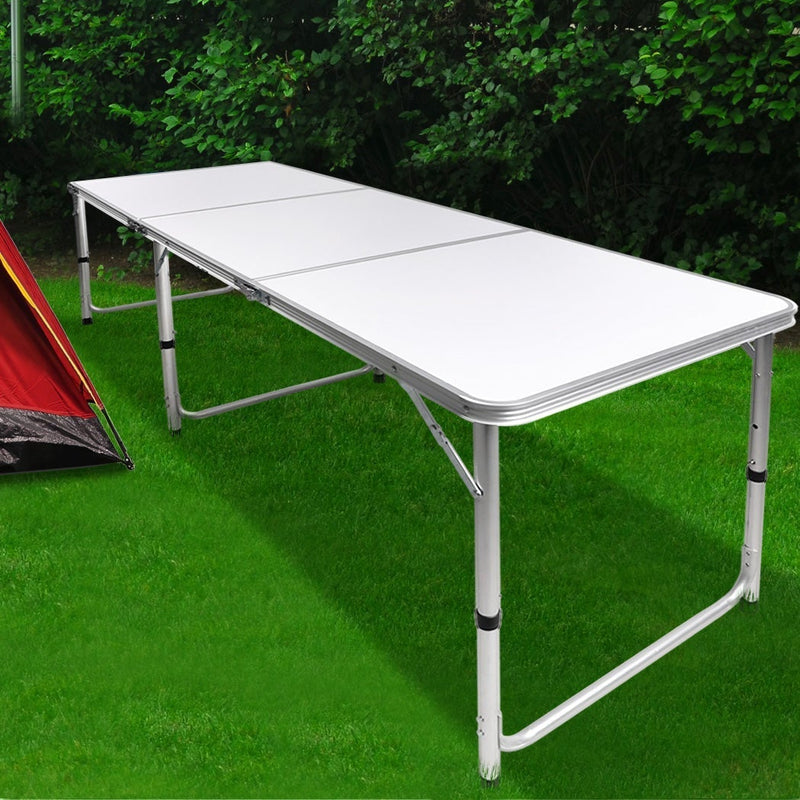 Folding Camping Table Aluminium Portable Picnic Outdoor Foldable Tables 180cm Payday Deals