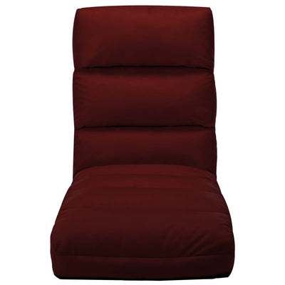 Folding Floor Chair Wine Red Faux Leather Payday Deals