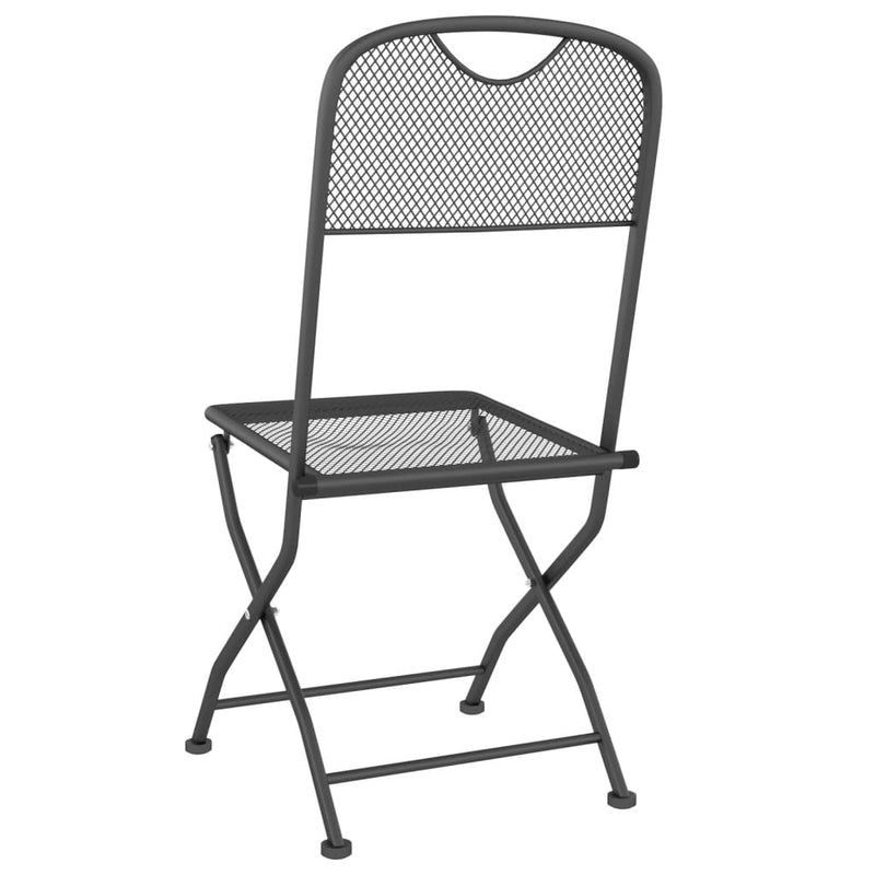 Folding Garden Chairs 2 pcs Expanded Metal Mesh Anthracite Payday Deals