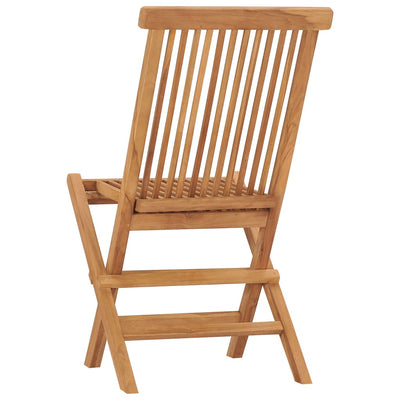 Folding Garden Chairs 2 pcs Solid Teak Wood Payday Deals