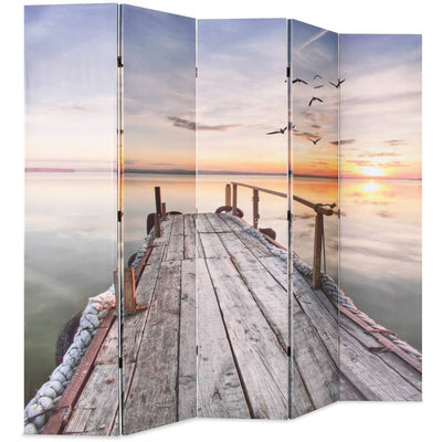 Folding Room Divider 200x170 cm Lake Payday Deals