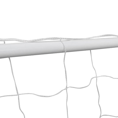 Football Goal with Net 182x61x122 cm Steel White Payday Deals