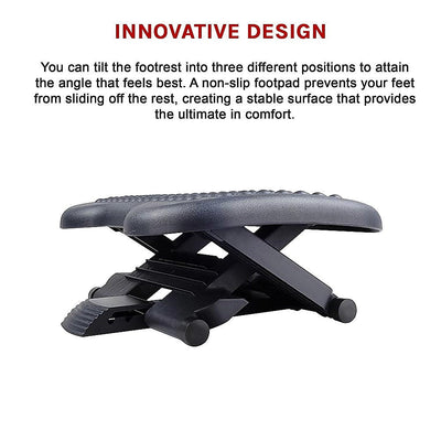 Footrest Under Desk Foot / Leg Rest for Office Chair Ergonomic Computer Plastic Payday Deals