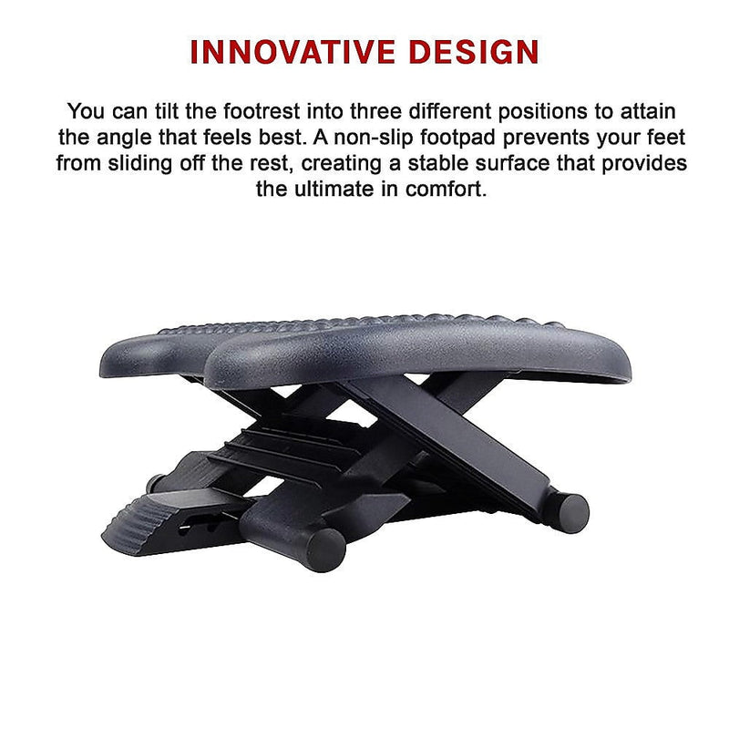 Footrest Under Desk Foot / Leg Rest for Office Chair Ergonomic Computer Plastic Payday Deals