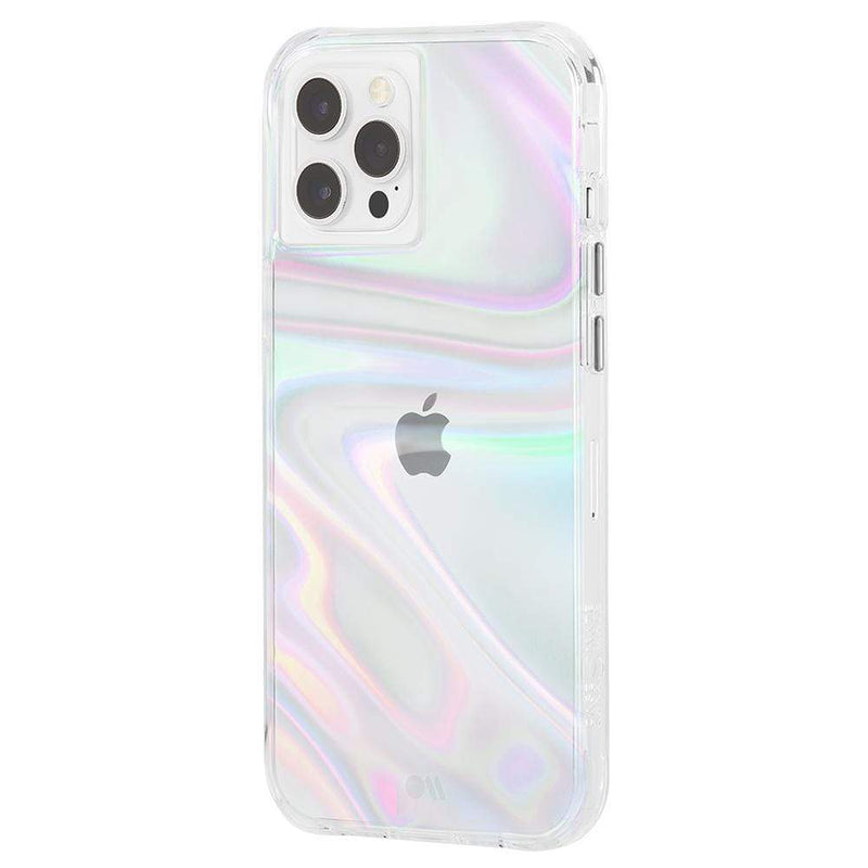 FORCE TECHNOLOGY iPhone 12 Pro Max - Soap Bubble (CM043454), 10 foot drop protection, MicroPelAntimicrobial Case Protection, Iridescent swirl effect Payday Deals