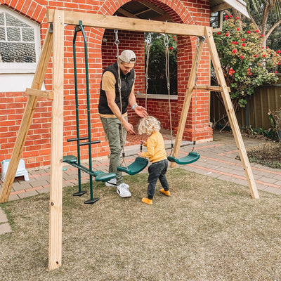 Forde 3-Station Timber Swing Set Payday Deals