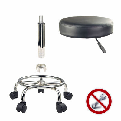 Forever Beauty 2 Set Black Salon Barber Stool Swivel Round Type Payday Deals