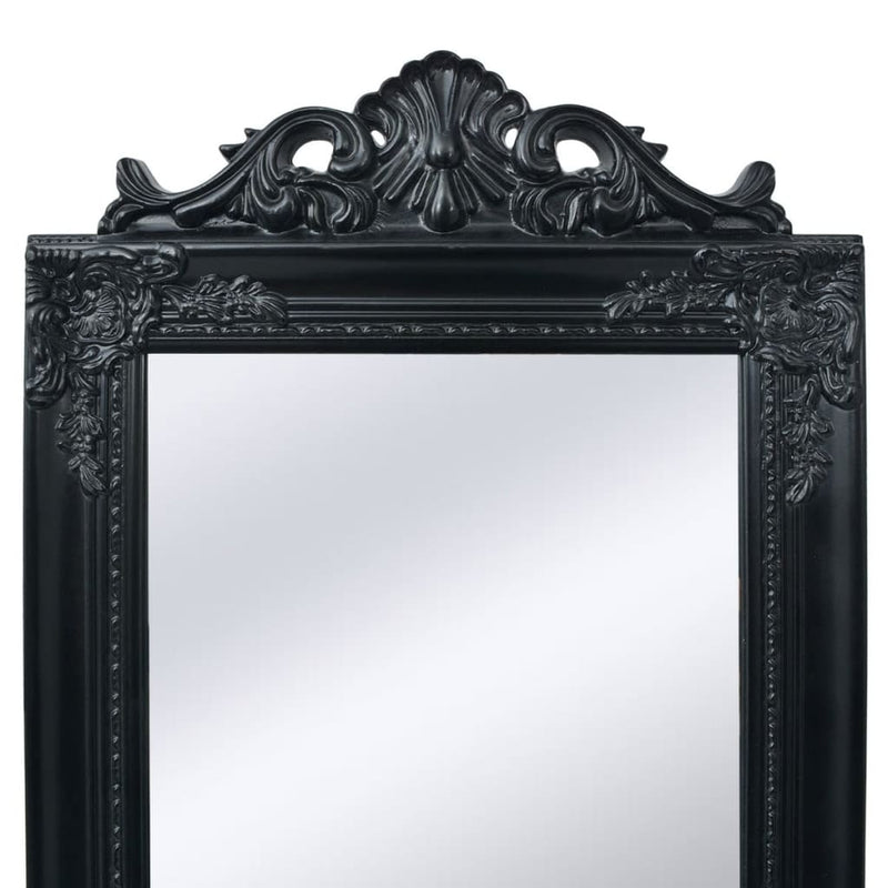 Free-Standing Mirror Baroque Style 160x40 cm Black Payday Deals