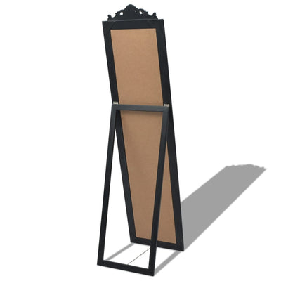 Free-Standing Mirror Baroque Style 160x40 cm Black Payday Deals