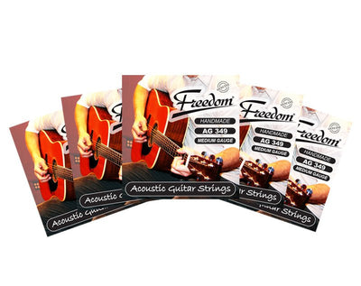 Freedom 10 Pack Acoustic Guitar Strings - Medium Gauge AG349-10PK Payday Deals