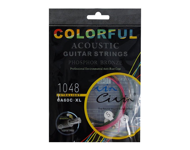Freedom 10 Pack Coloured Acoustic Guitar Strings CA-60-L-10PK Payday Deals
