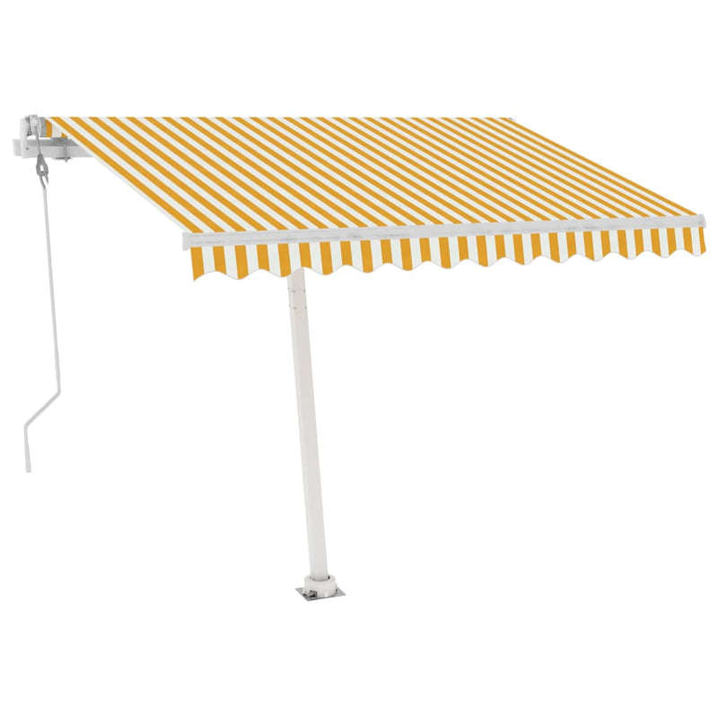 Freestanding Automatic Awning 300x250cm Yellow/White Payday Deals