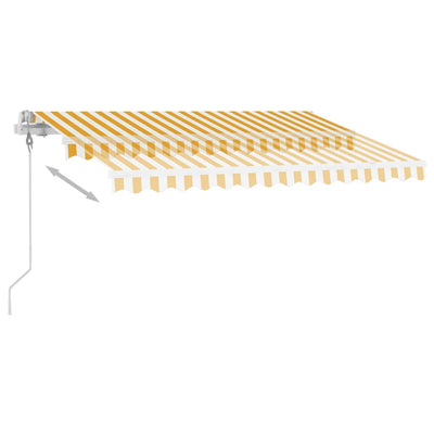 Freestanding Automatic Awning 300x250cm Yellow/White Payday Deals