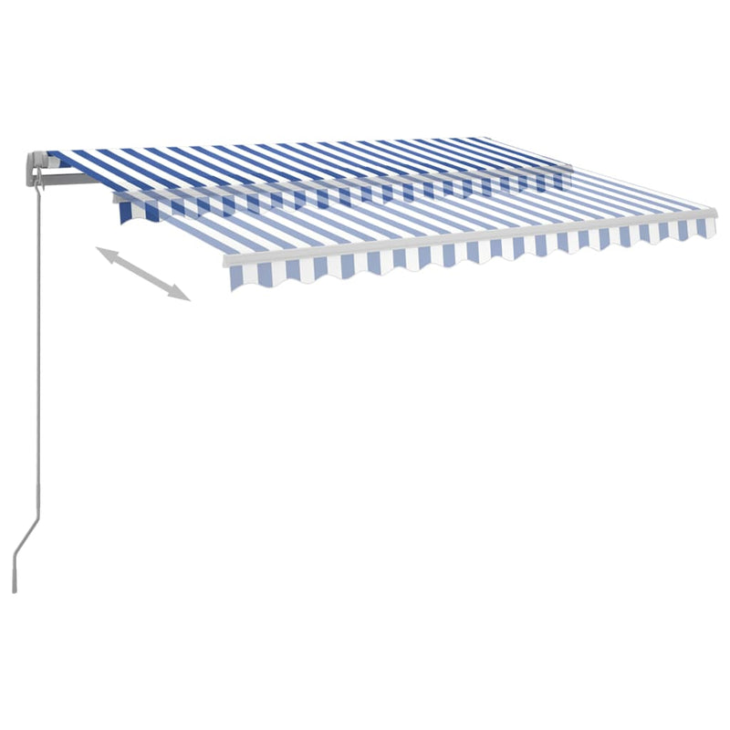 Freestanding Automatic Awning 350x250cm Blue/White Payday Deals