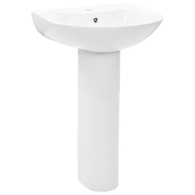 Freestanding Basin with Pedestal Ceramic White 520x440x190 mm Payday Deals
