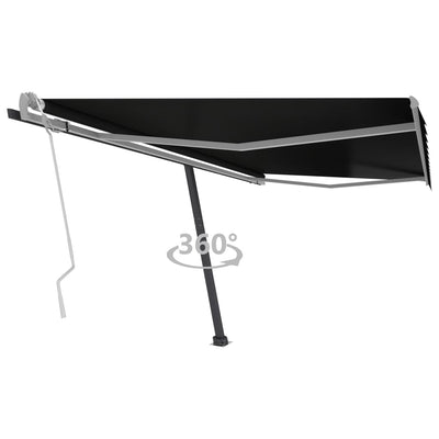 Freestanding Manual Retractable Awning 400x300 cm Anthracite Payday Deals