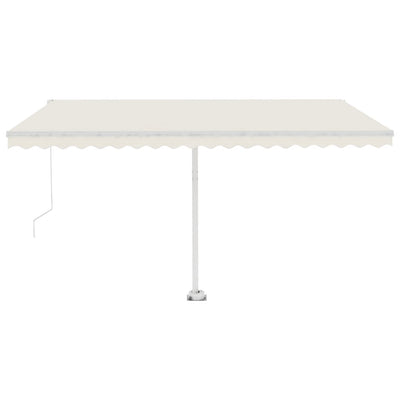 Freestanding Manual Retractable Awning 400x300 cm Cream Payday Deals